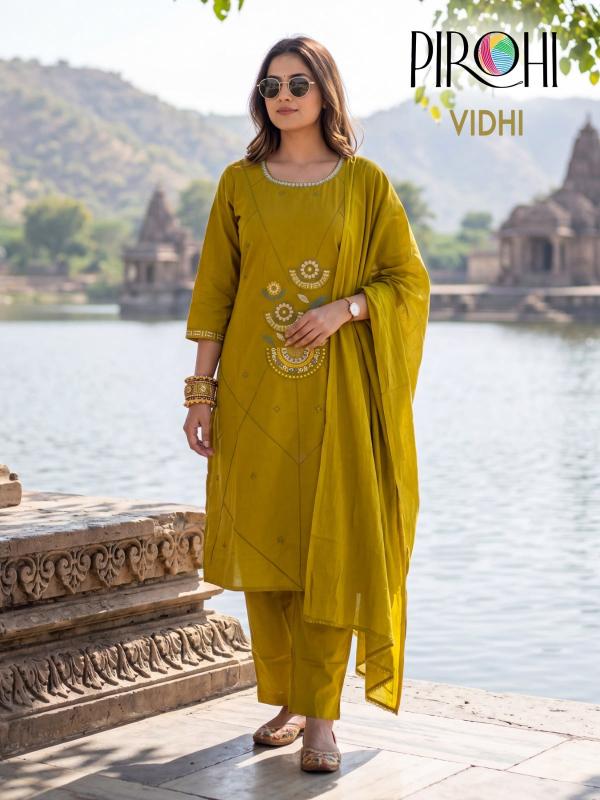 Pirohi vidhi 3pcs bhaanvi wholesaler kurti